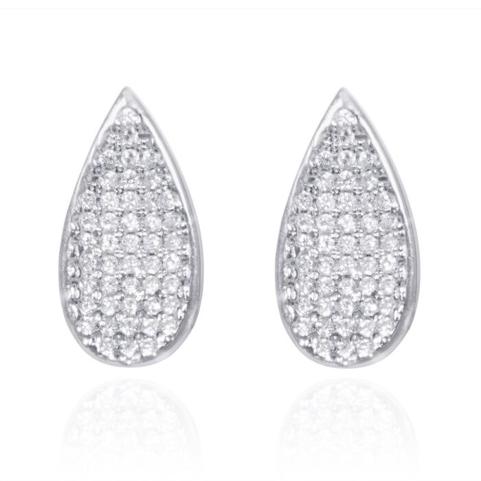 Avarta Jewellery 925 Sterling Silver Stud Earring With Cubic Zirconia For Women & Girls