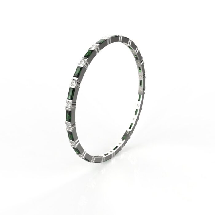 Avarta Jewellery Sterling Silver Gemstone Bangle - Image 5