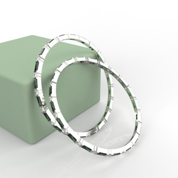 Avarta Jewellery Sterling Silver Gemstone Bangle - Image 4