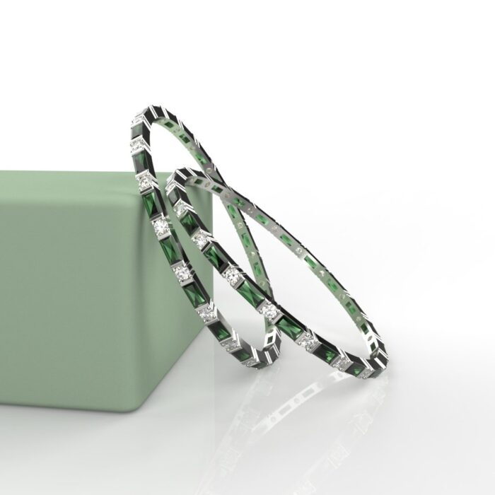 Avarta Jewellery Sterling Silver Gemstone Bangle - Image 3