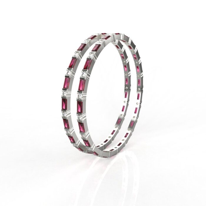 Avarta Jewellery Sterling Silver Gemstone Bangle - Image 7