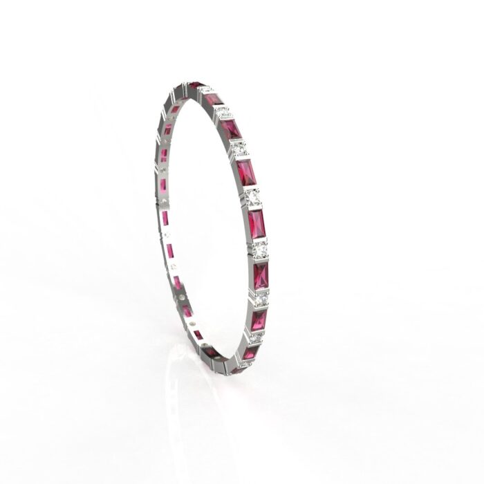 Avarta Jewellery Sterling Silver Gemstone Bangle - Image 9