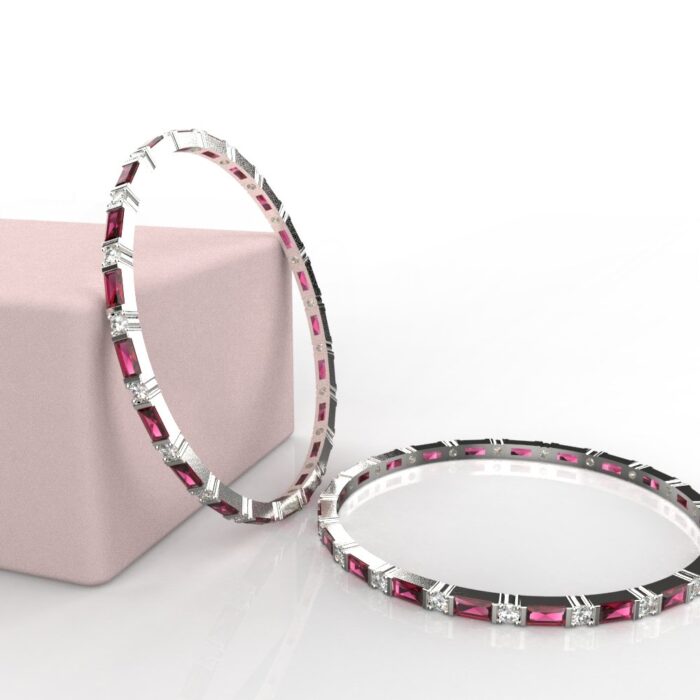 Avarta Jewellery Sterling Silver Gemstone Bangle - Image 10