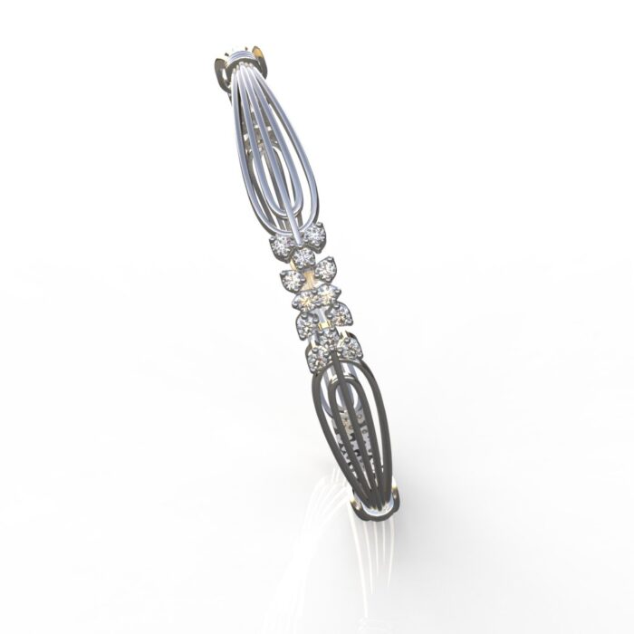 Avarta Jewellery Sterling Silver Bangle In Wire Design - Image 4