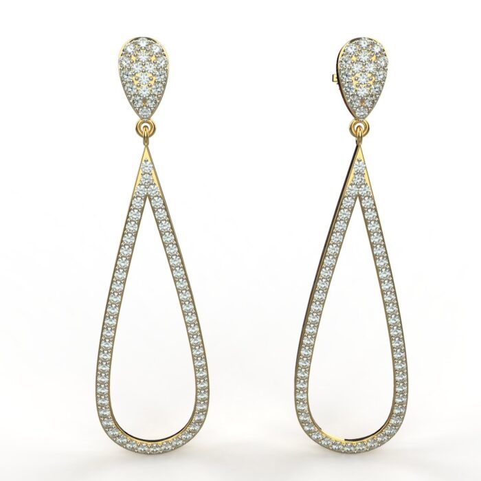 Avarta Jewellery Enchantic 18k Gold Moissanite Earrings For Girls & Women - Image 3