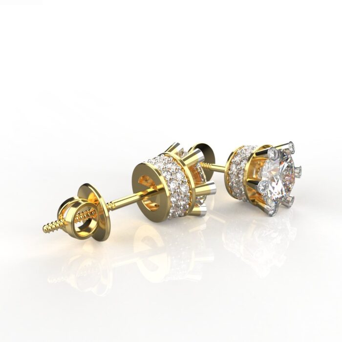 Avarta Jewellery Gold 2.87 Carat Lab Grown Diamond Solitaire Studs - Image 7