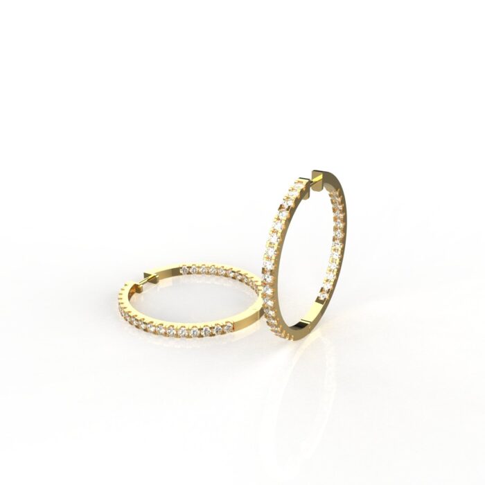 Avarta Gold Diamond Bali Earring For Girls and Women - Image 4