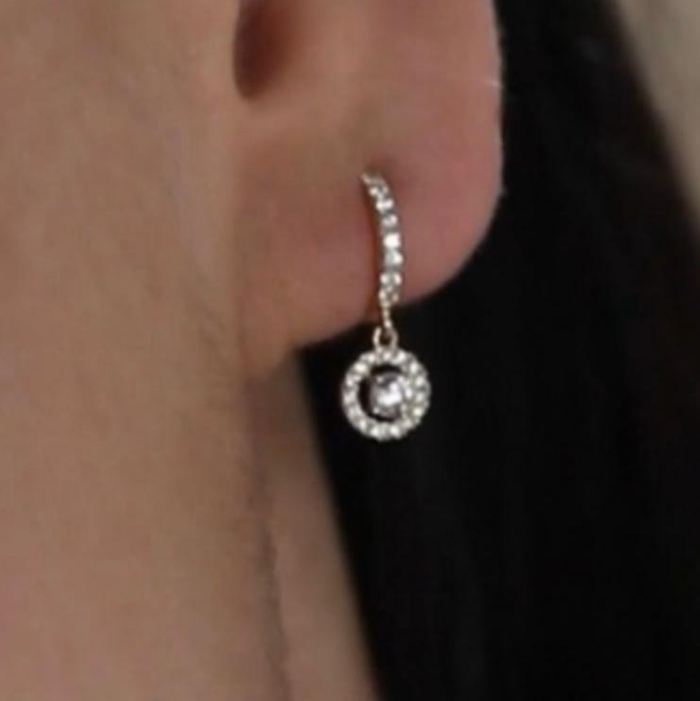 Avarta 14k Gold Moissanite Bali Dangler - Image 2