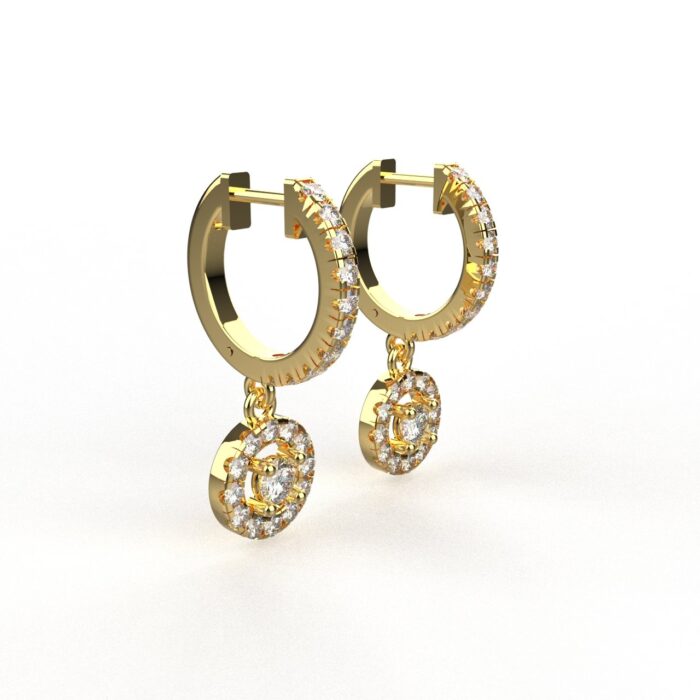 Avarta 14k Gold Moissanite Bali Dangler - Image 3