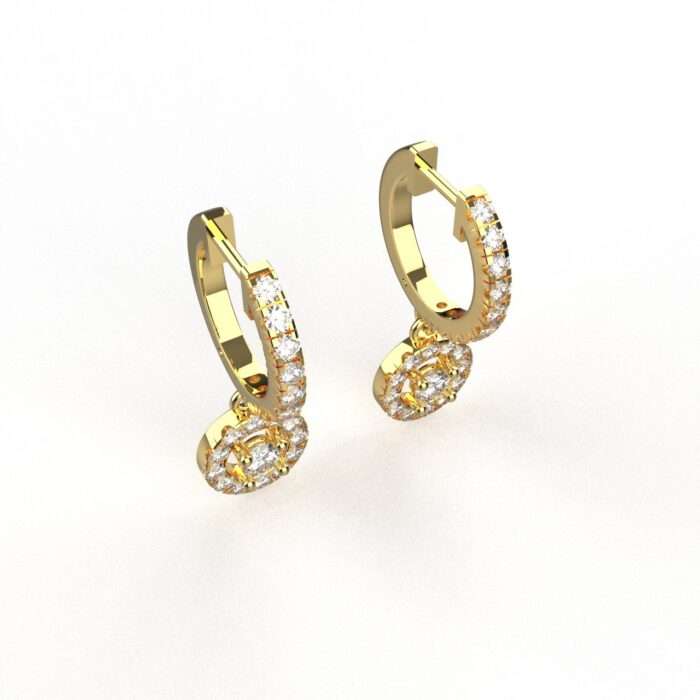 Avarta 14k Gold Moissanite Bali Dangler - Image 4