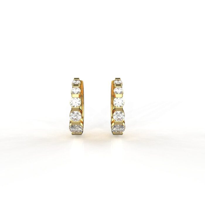 Avarta Jewellery Gold Lab Grown Diamond Bali Earring - Image 3