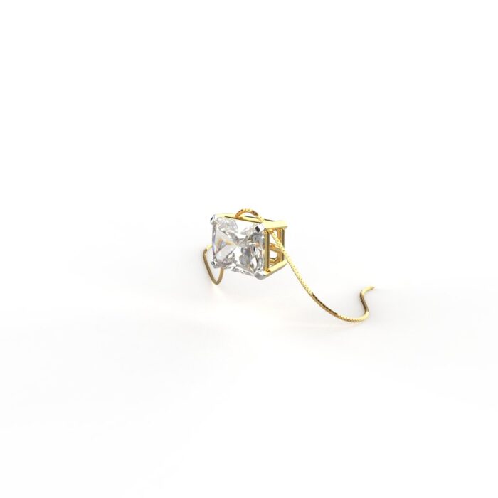 Avarta Jewellery 18k Gold 2.50 Carat Radiant Iced Cut Moissanite Solitaire Pendant - Image 3