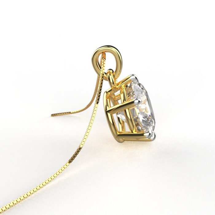 Avarta Jewellery 14k Gold 2 Carat Each Moissanite Pendant Set - Without Chain - Image 4