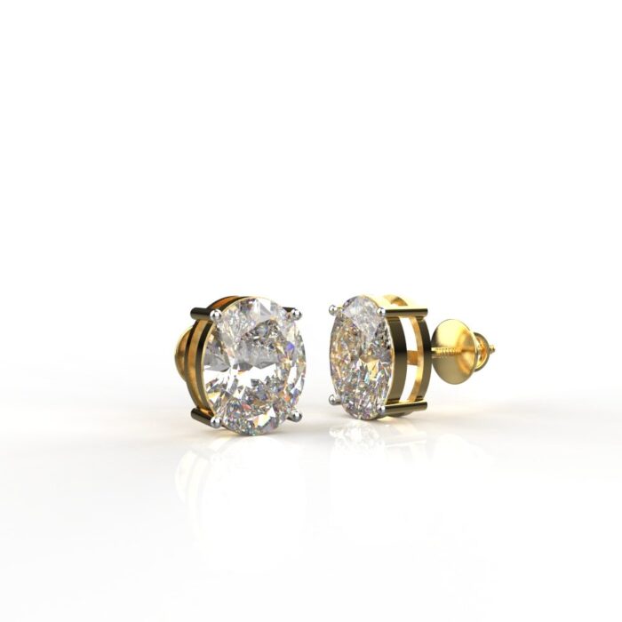 Avarta 18k Gold 2.50 Carat Each Oval Lab Grown Diamond Solitaire Pendant Set - Image 5