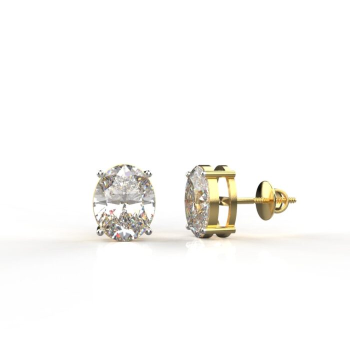 Avarta 18k Gold 2.50 Carat Each Oval Lab Grown Diamond Solitaire Pendant Set - Image 4