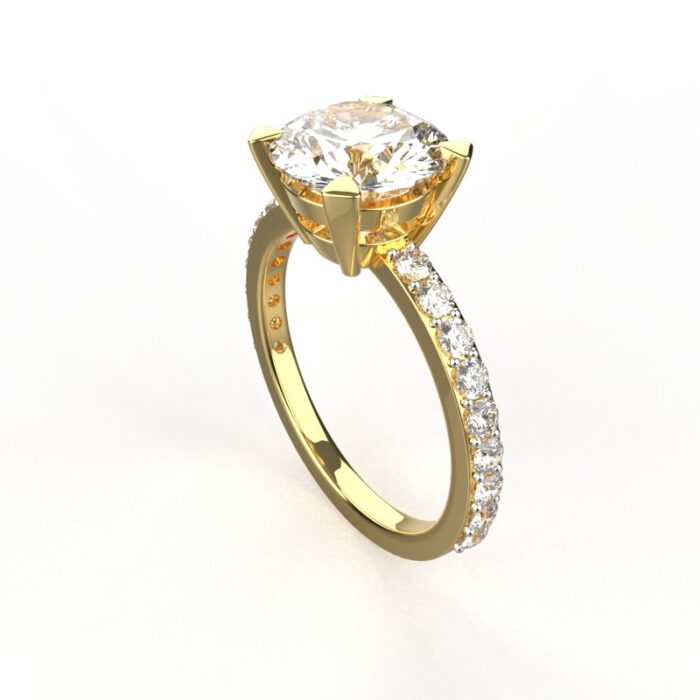 Avarta Jewellery Sterling Silver Solitaire American Diamond Ring For Girls & Wemen
