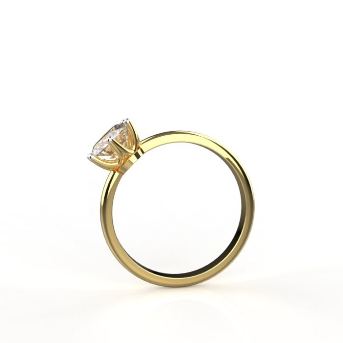 Avarta Jewellery 18k Gold 80 Cents Moissanite Solitaire Ring - Image 5