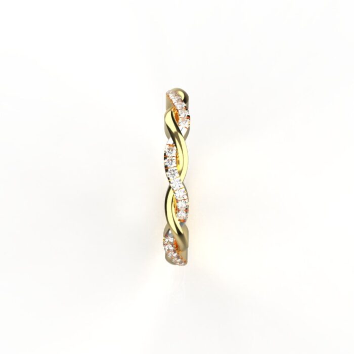 Avarta Jewellery Gold Wavy Lab Grown Diamond Ring - Image 2
