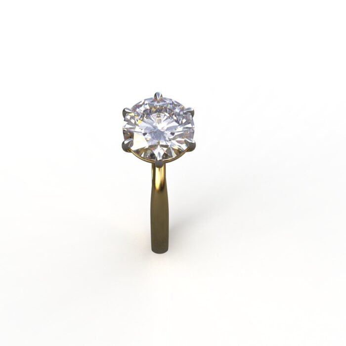 Avarta Jewellery 18k Gold 2 Carat Moissanite Ring - Image 4