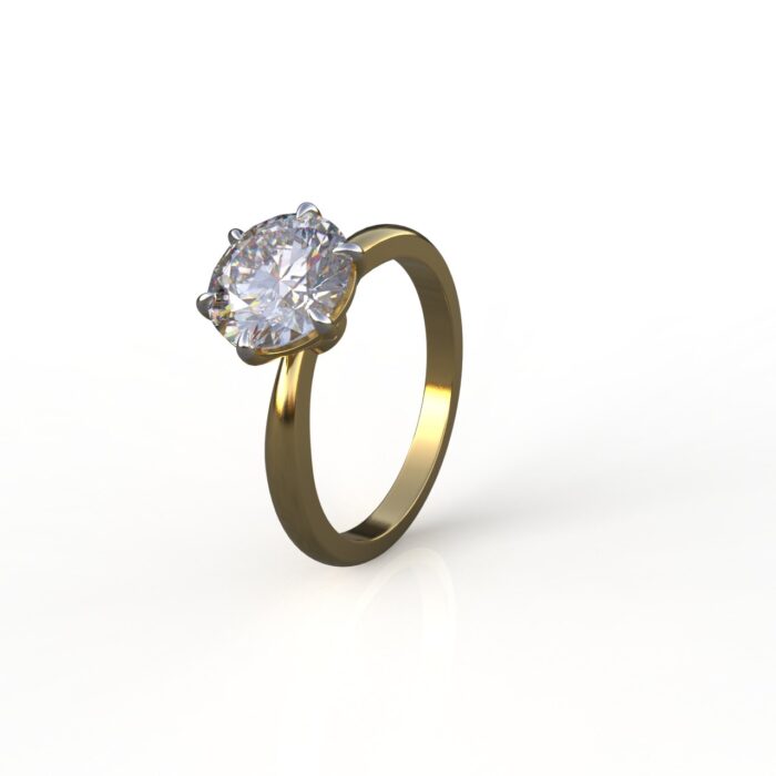 Avarta Jewellery 18k Gold 2 Carat Moissanite Ring