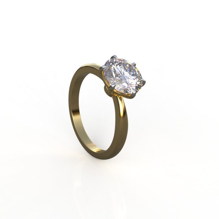 Avarta Jewellery 18k Gold 2 Carat Moissanite Ring - Image 3