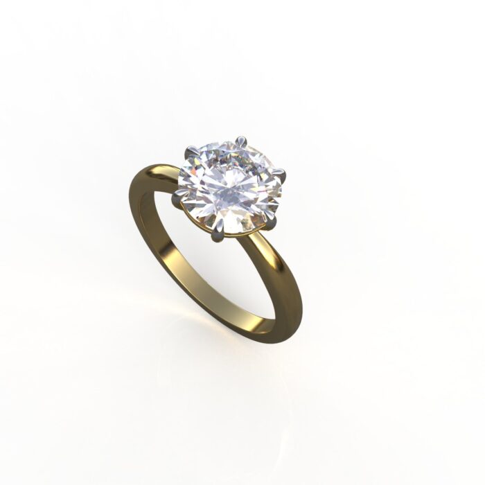 Avarta Jewellery 18k Gold 2 Carat Moissanite Ring - Image 2