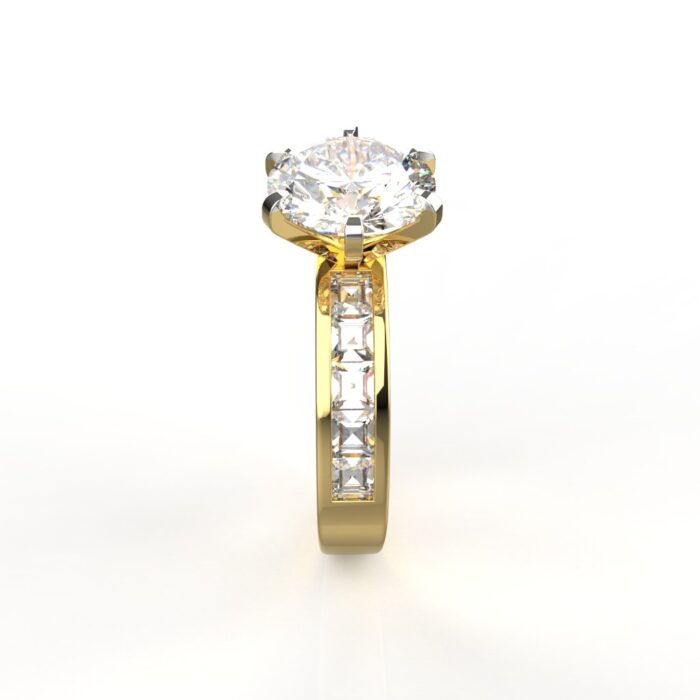 Avarta Jewellery Gold 2.50 Carat Solitaire Moissanite Ring - Image 3