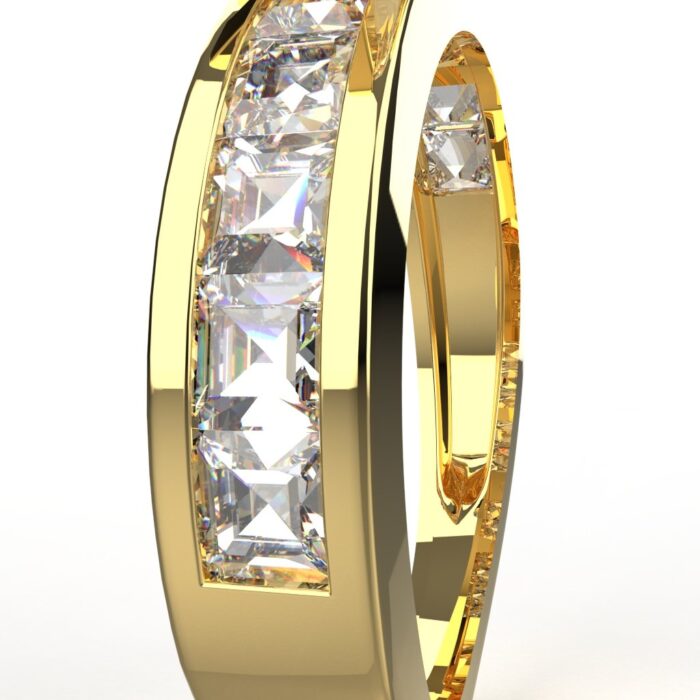 Avarta Jewellery Gold 2 Carat Solitaire and 50 cents Princess Lab Grown Diamond Ring - Image 4