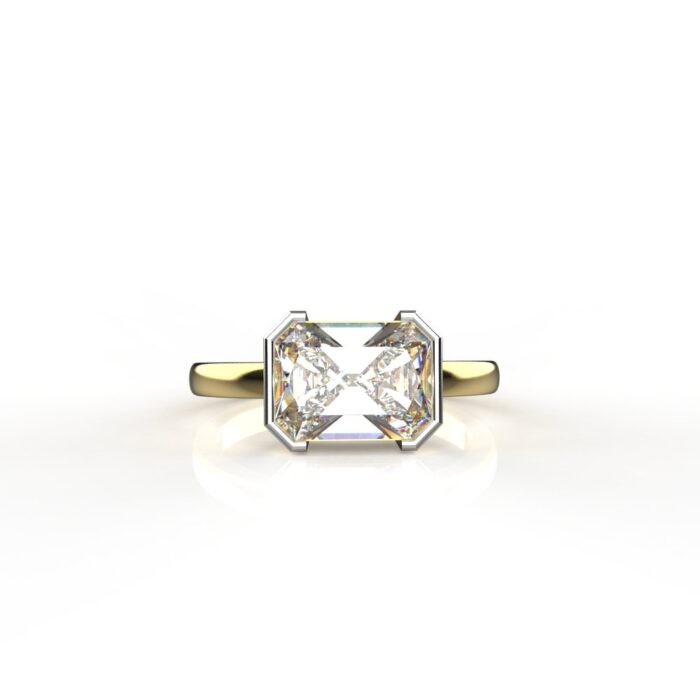 Avarta Jewellery 1.75 Carat Emerald Cut Lab Grown Solitaire Diamond Unisex Ring - Image 4