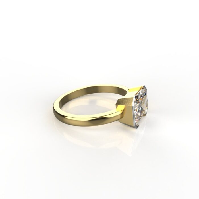 Avarta Jewellery 1.75 Carat Emerald Cut Lab Grown Solitaire Diamond Unisex Ring - Image 6