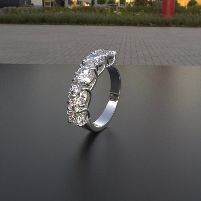 Avarta Jewellery 18k Gold Five Star Lab Grown Diamond Ring - Image 3