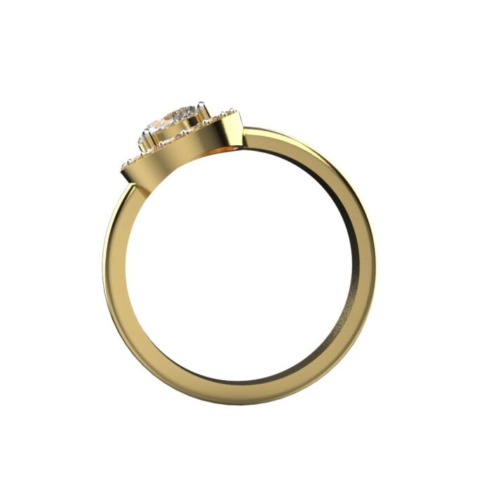 Avarta Jewellery 50 Cents Halo Solitaire Ring - Image 3