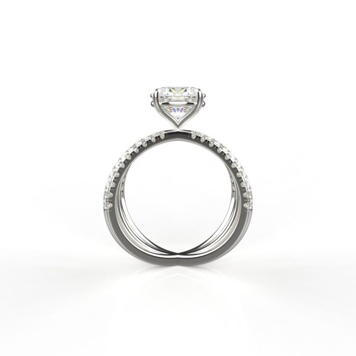 Avarta Jewellery White Gold 1.50 Carat Solitaire and 80 cents Round Lab Grown Diamond Ring - Image 4