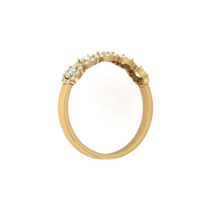Avarta Jewellery 18K Gold Stipule Diamond Ring - Image 3