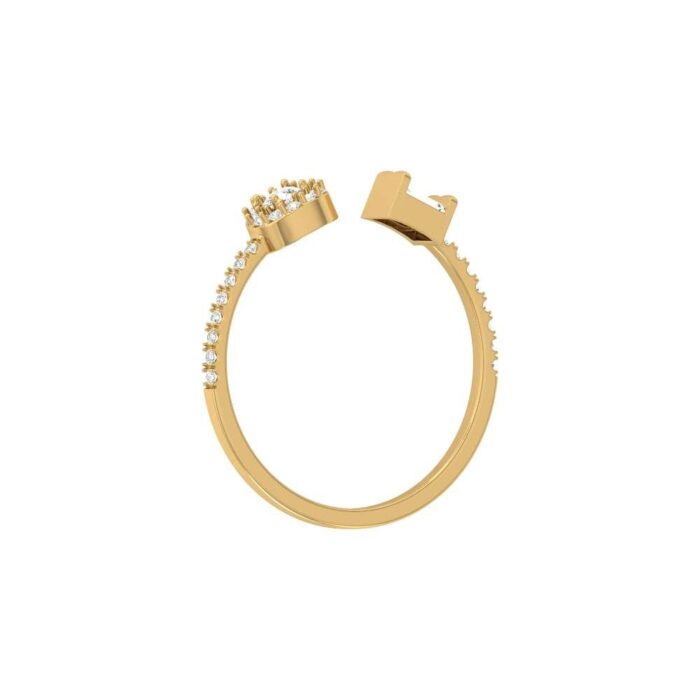 Avarta Jewellery Gold Resizable Moissanite Ring - Image 3