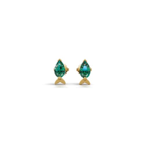Emerald Earrings for Kids