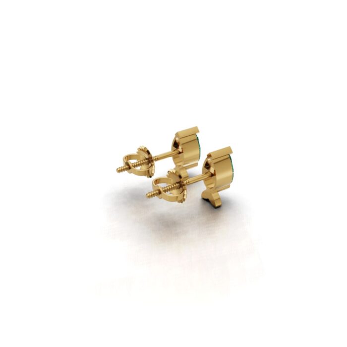 Avarta Gold Marine Emerald Earrings for Kids - Image 5