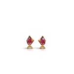 Avarta Gold Marine Ruby Earrings for Kids