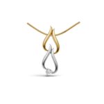 Avarta Jewellery Dual Tone Gold Lab Diamond Pendant