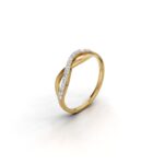 Avarta Wavy Gold Lab Diamond Ring