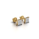 Gold Unisex Stud Earrings with Lab-Grown Diamonds – BIS Hallmarked, SGL Certified