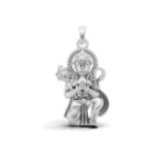 Avarta Oxidised Sterling Silver Hanuman Pendant