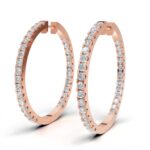 Avarta Rose Gold Diamond Bali Earring For Girls and Women