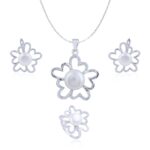Affordable Vigorous Pearl Pendant Set with Chain and Ring – Elegant Jewelry by Avarta Jewellery
