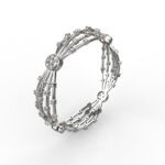 Avarta Jewellery 92.5 Sterling Silver American Diamond Bangle For Girls & Women