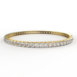 Avarta 14k Gold Running Diamond Bangle with 10 Cents each Lab Grown Diamond