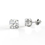 Avarta Jewellery Sterling Silver 0.80 Carat Solitaires Stud Earrings