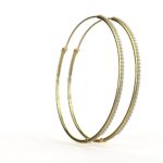 Avarta Jewellery 18k Gold & Certified Diamond Long Hoop Earrings For Girls & Women