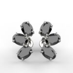 Avarta Jewellery 92.5 Sterling Silver Black American Diamond Solitaire Studs Earrings for Girls & Women