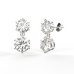 Avarta Jewellery 92.5 Sterling Silver 10 Carat Moisanite Earring